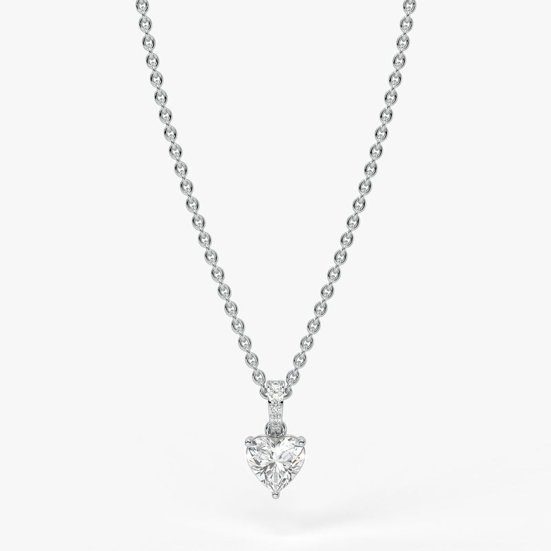 Amielle Heart Diamond Drop Pendant