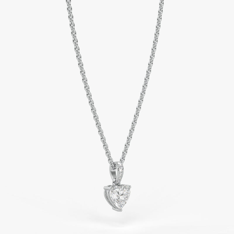 Amielle Heart Diamond Drop Pendant