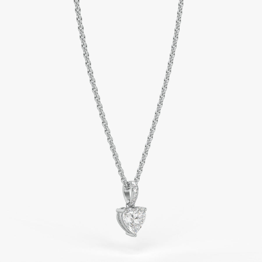 Amielle Heart Diamond Drop Pendant