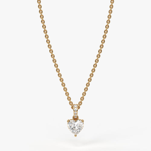 Amielle Heart Diamond Drop Pendant