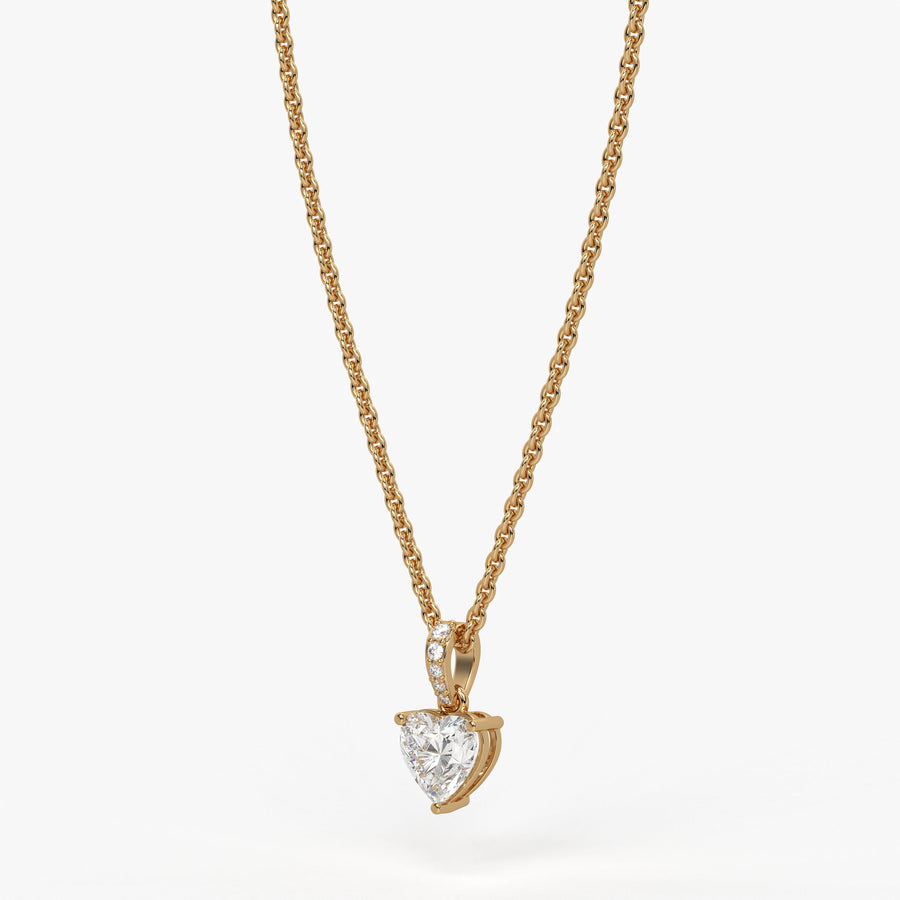 Amielle Heart Diamond Drop Pendant