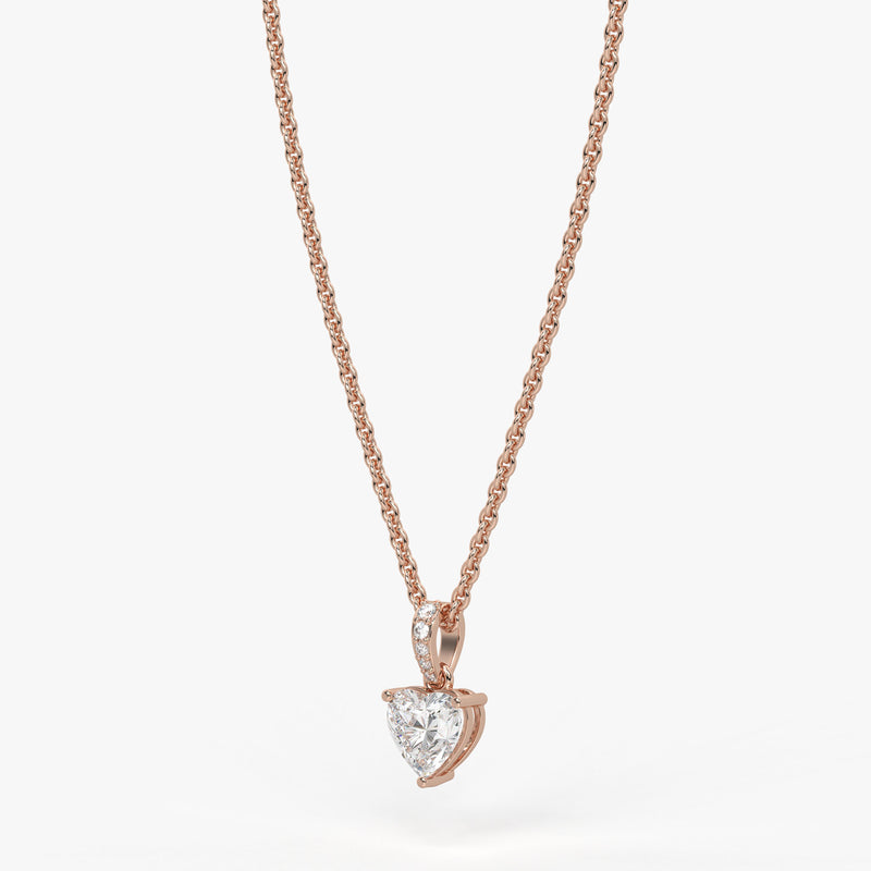 Amielle Heart Diamond Drop Pendant