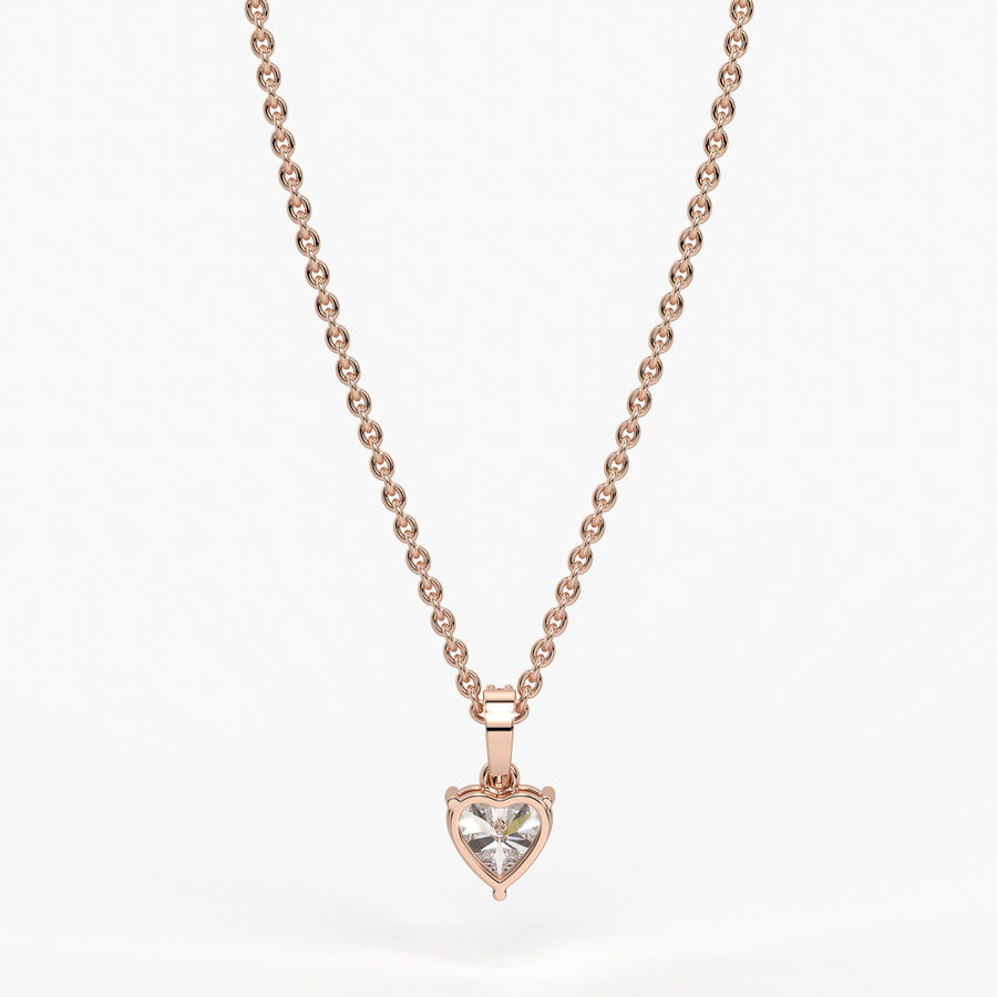 Amielle Heart Diamond Drop Pendant