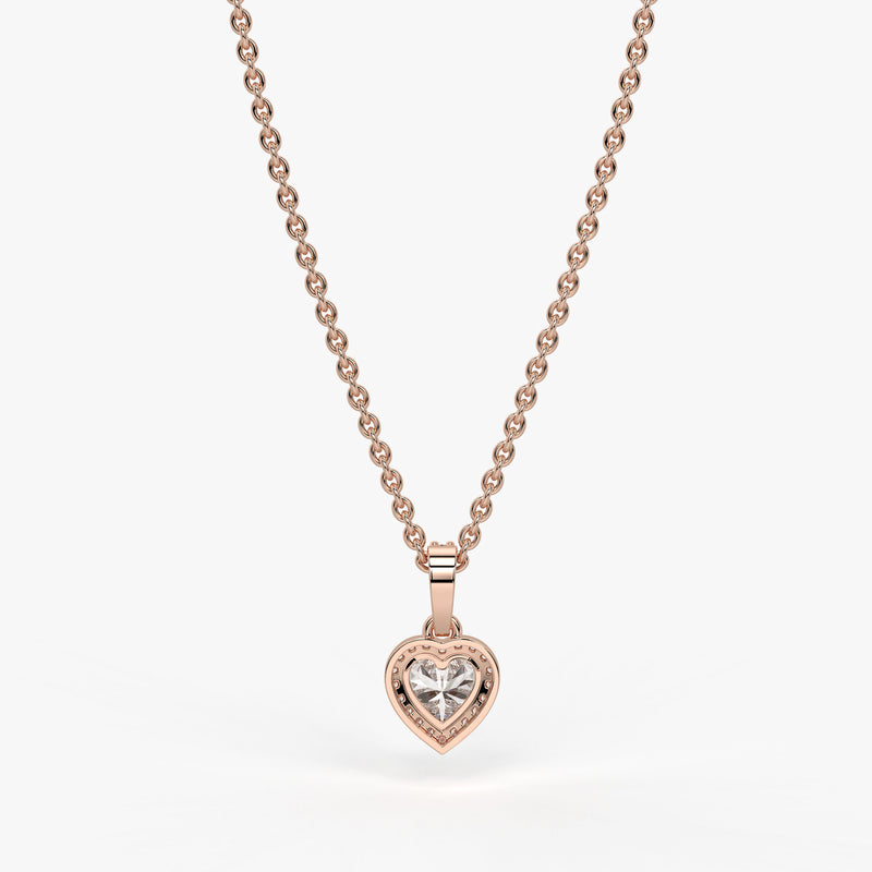 Veloura Heart Halo Diamond Pendant