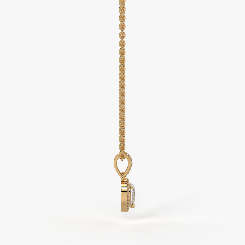Veloura Heart Halo Diamond Pendant
