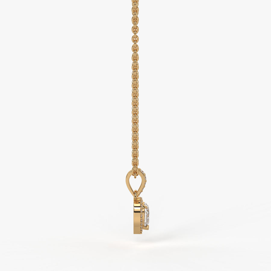 Veloura Heart Halo Diamond Pendant