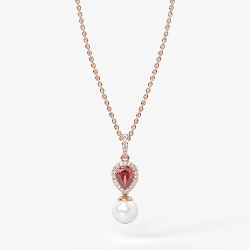 Blush Serenade Pearl Pendant Necklace