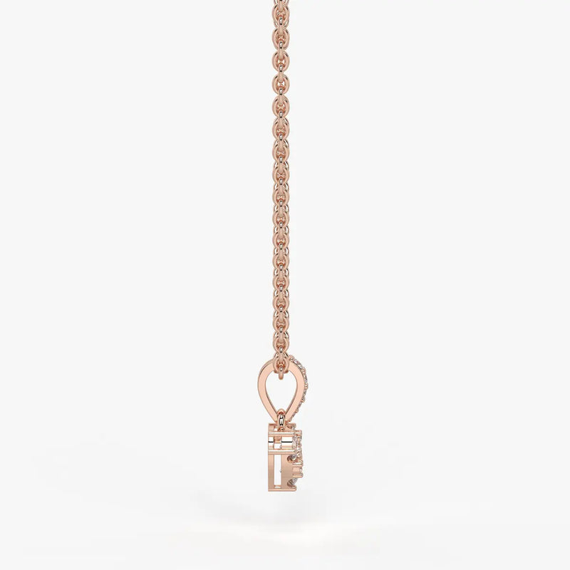 Eirabelle Round Cluster Heart Diamond Pendant
