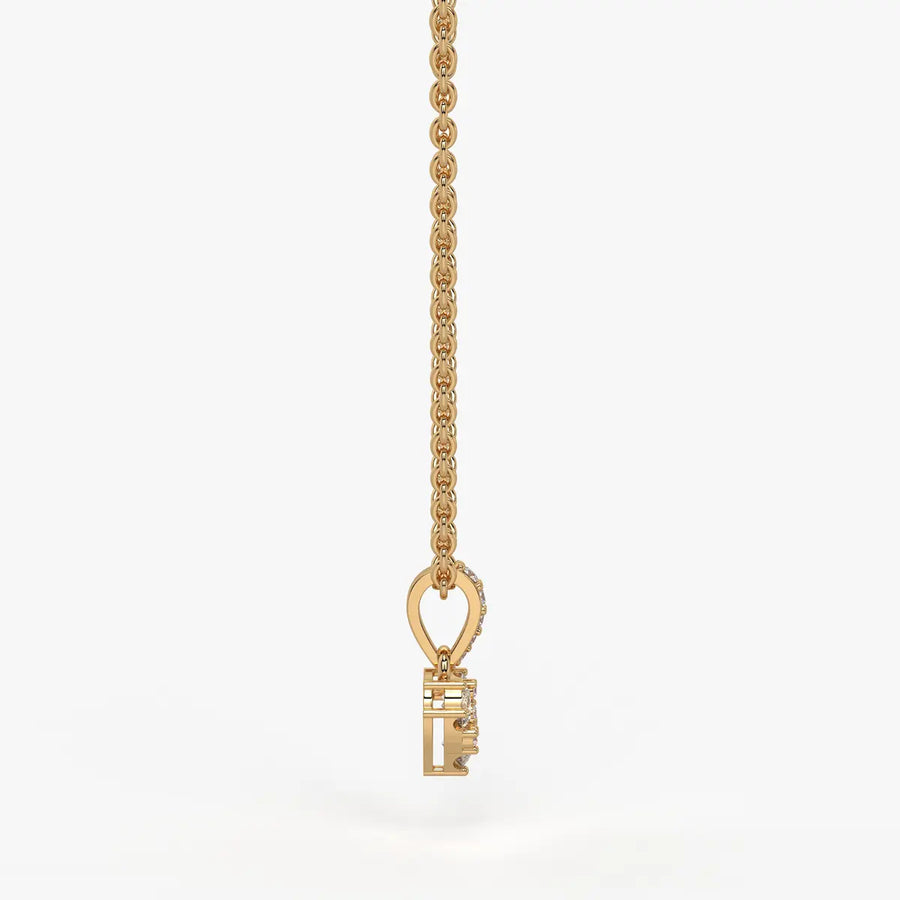 Eirabelle Round Cluster Heart Diamond Pendant