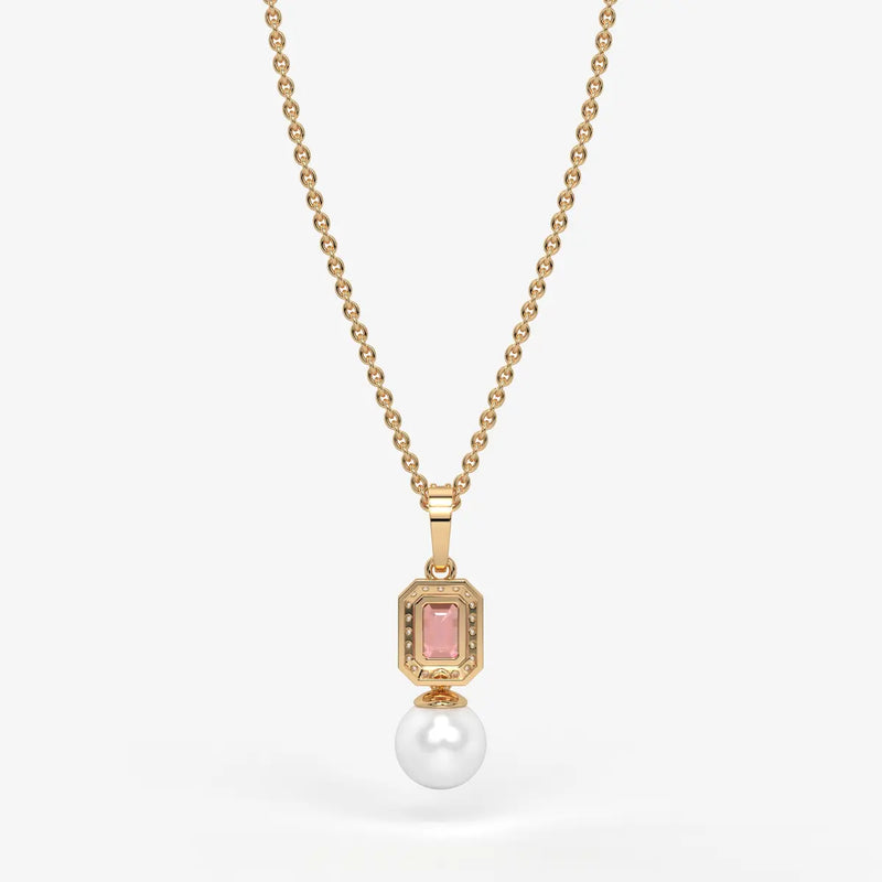 Scarlet Regent Pearl Drop Necklace