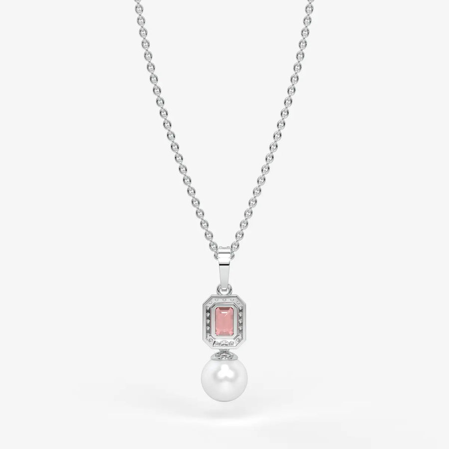 Scarlet Regent Pearl Drop Necklace