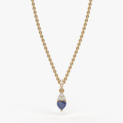 Celestique Blue Heart Diamond Whisper Pendant