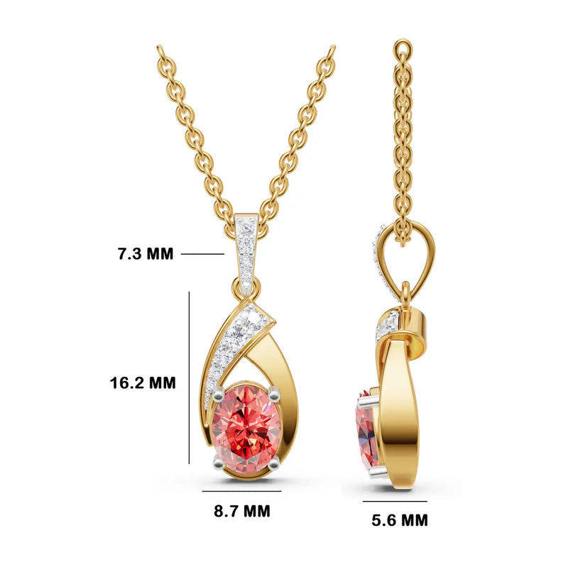 Rose Teardrop Grace Pendant