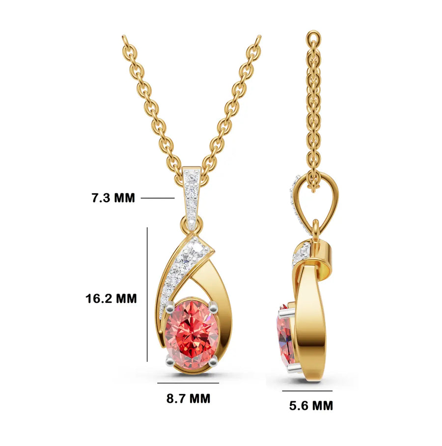 Rose Teardrop Grace Pendant