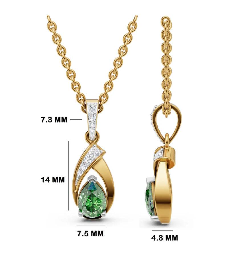 Rose Teardrop Grace Pendant