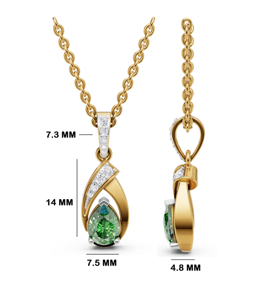 Rose Teardrop Grace Pendant