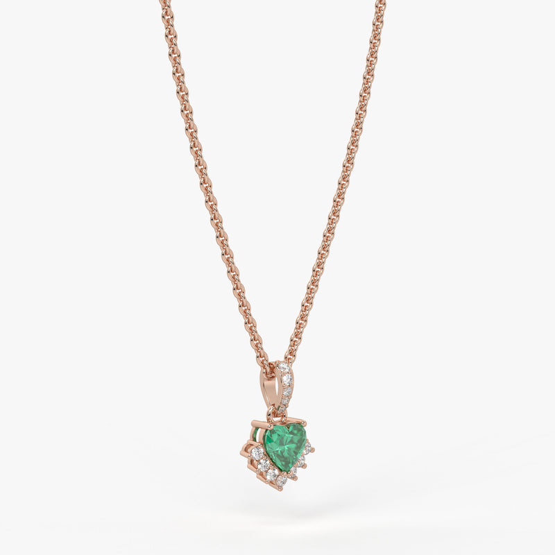 Esmiora Heart-Cut Green Pendant