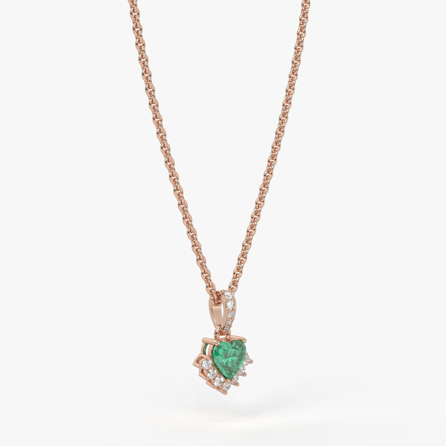 Esmiora Heart-Cut Green Pendant