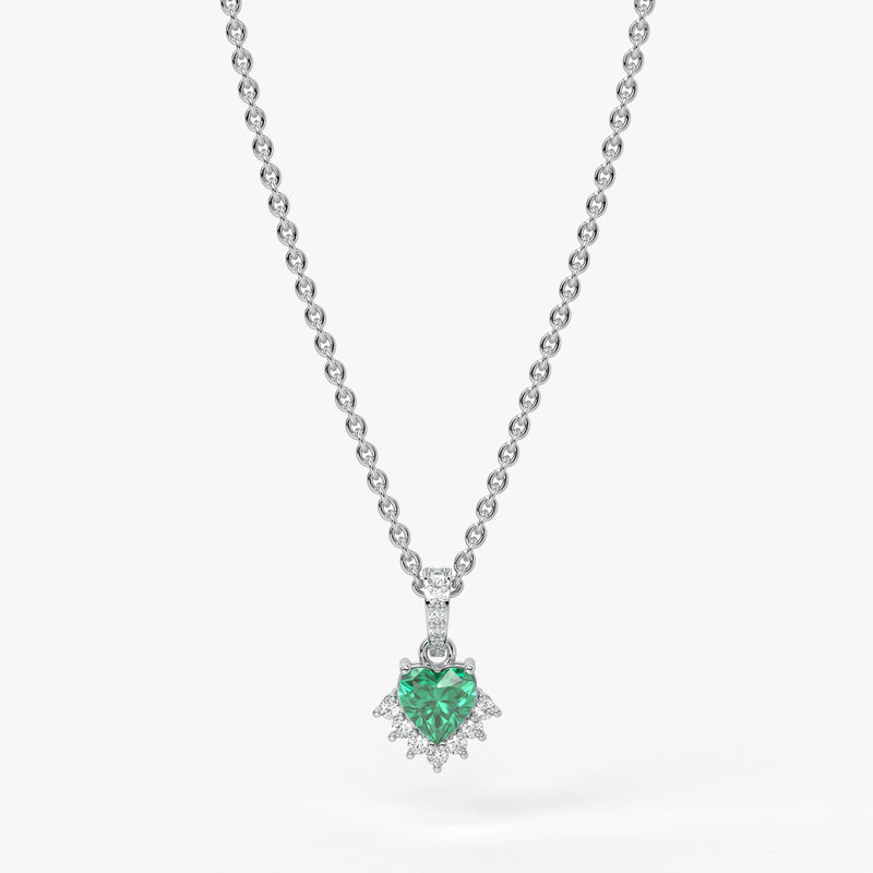 Esmiora Heart-Cut Green Pendant