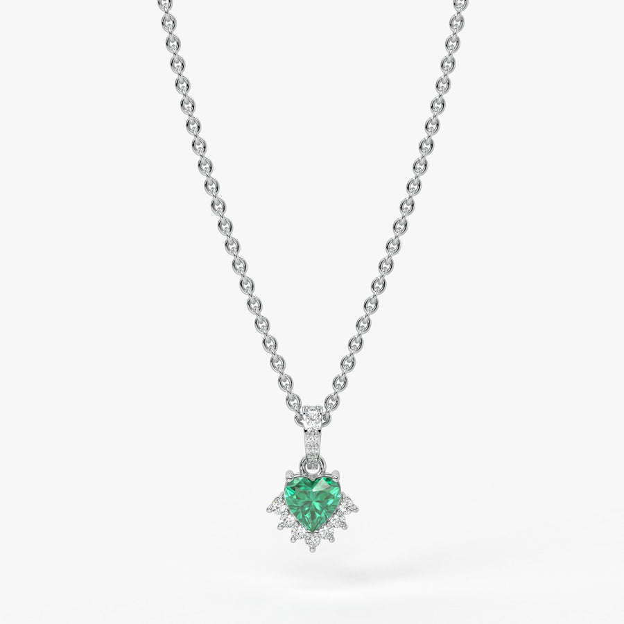 Esmiora Heart-Cut Green Pendant