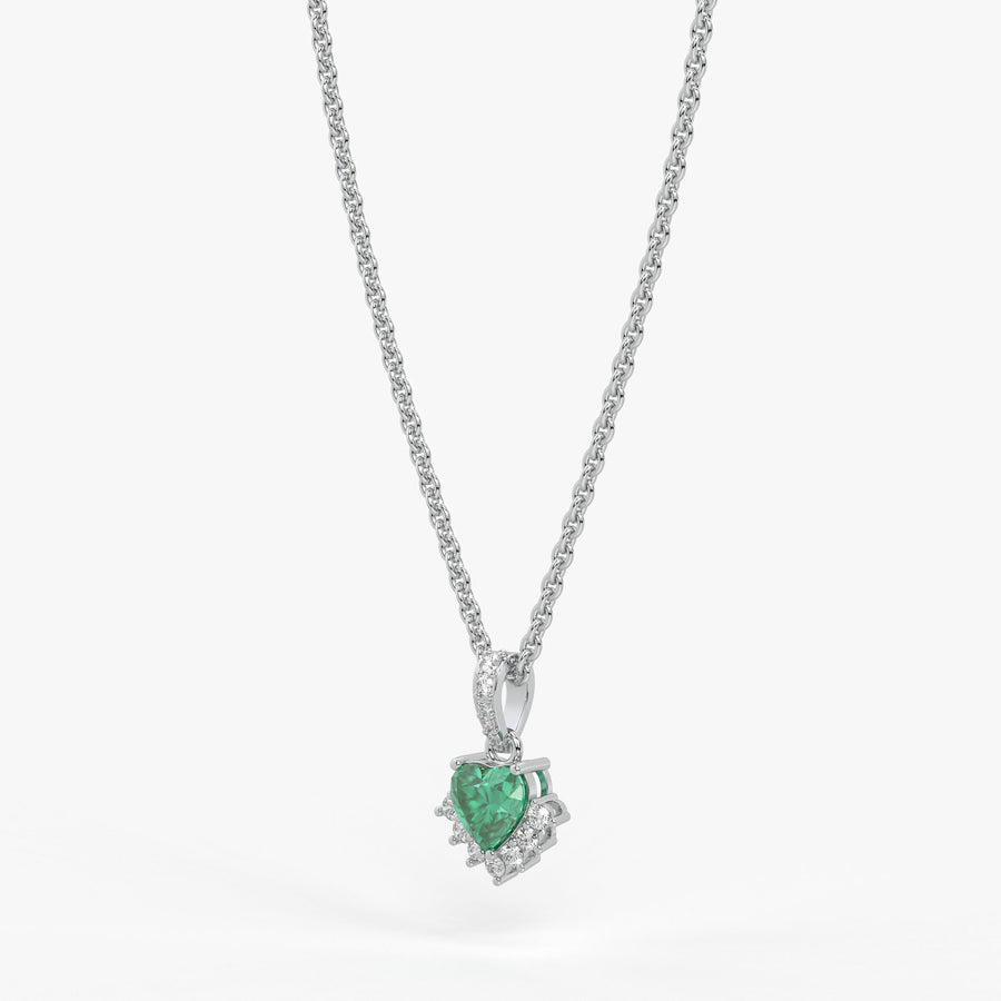 Esmiora Heart-Cut Green Pendant