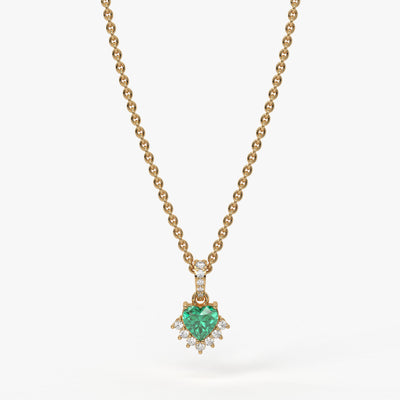 Esmiora Heart-Cut Green Pendant
