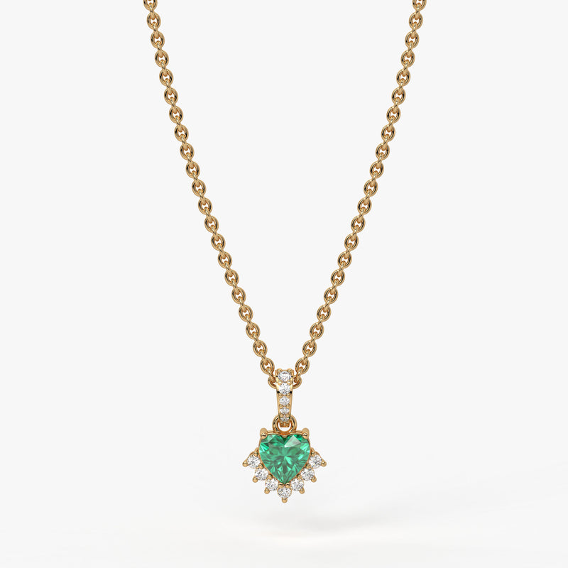 Esmiora Heart-Cut Green Pendant