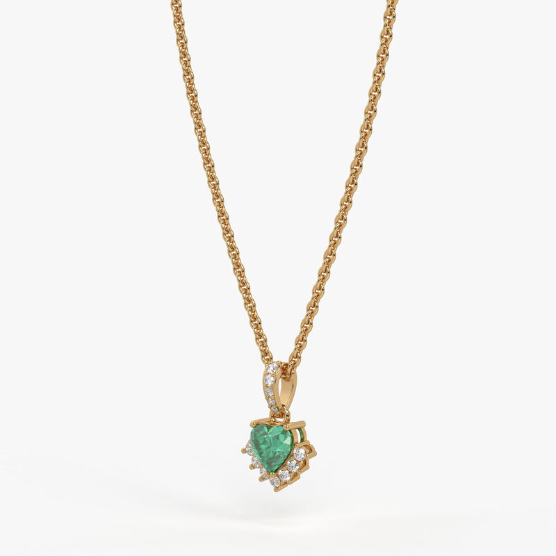 Esmiora Heart-Cut Green Pendant
