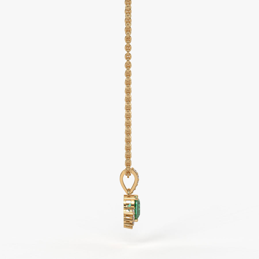 Esmiora Heart-Cut Green Pendant