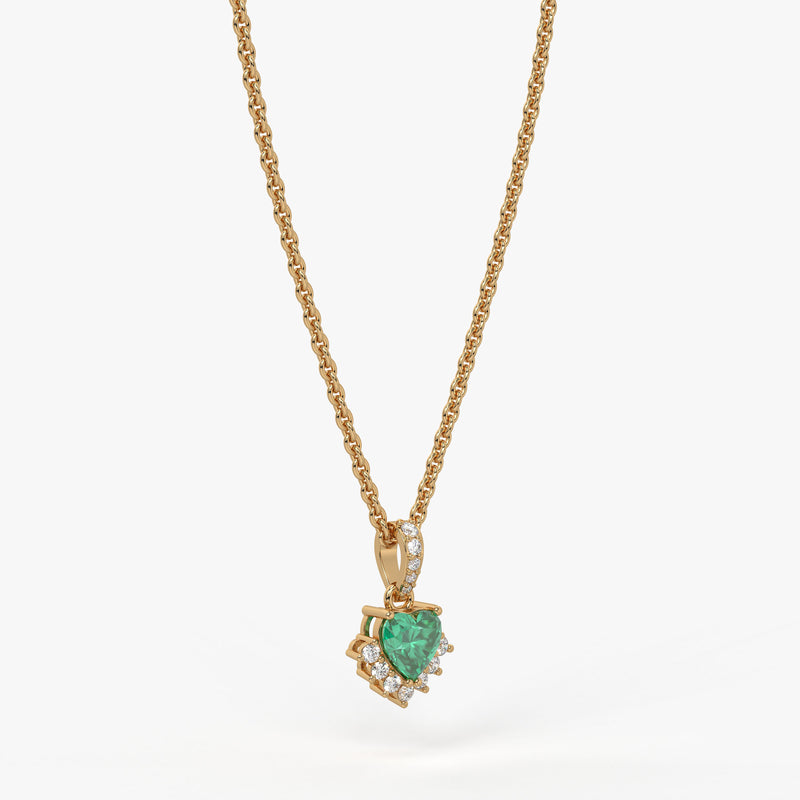 Esmiora Heart-Cut Green Pendant