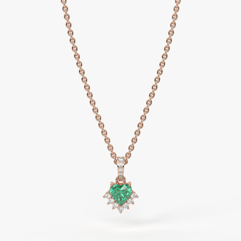 Esmiora Heart-Cut Green Pendant