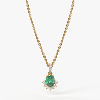 Verdia Halo Drop Pendant