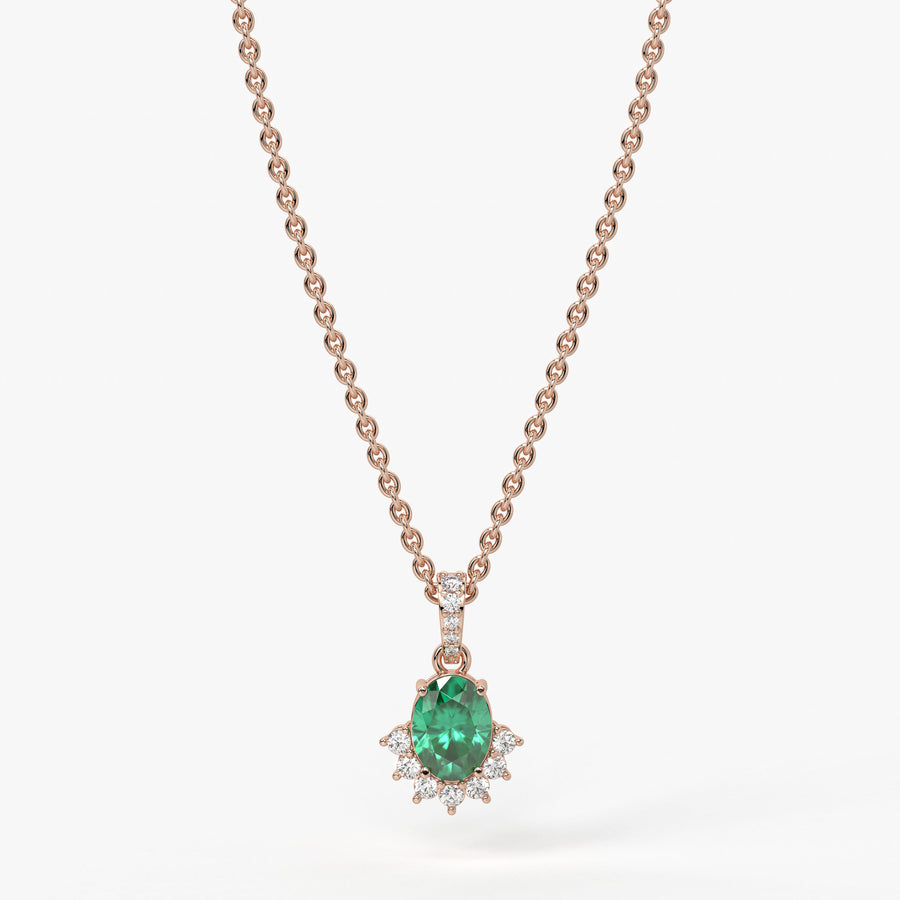 Verdia Halo Drop Pendant