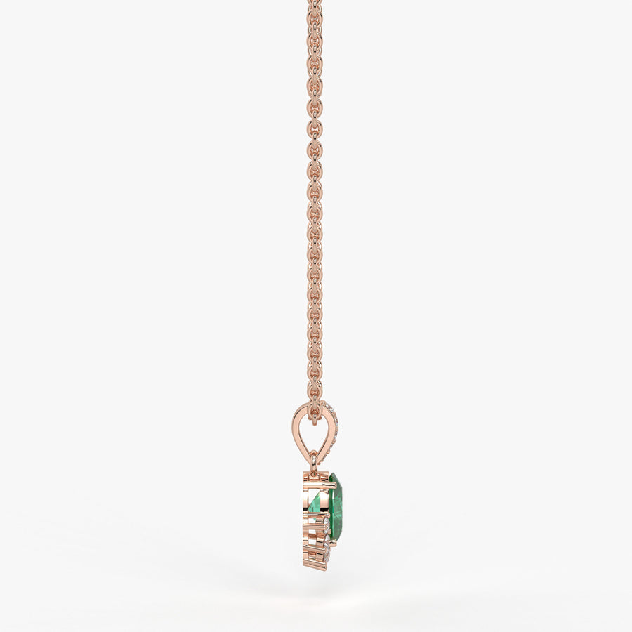 Verdia Halo Drop Pendant