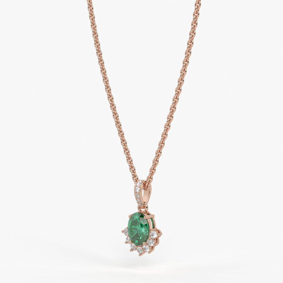 Verdia Halo Drop Pendant