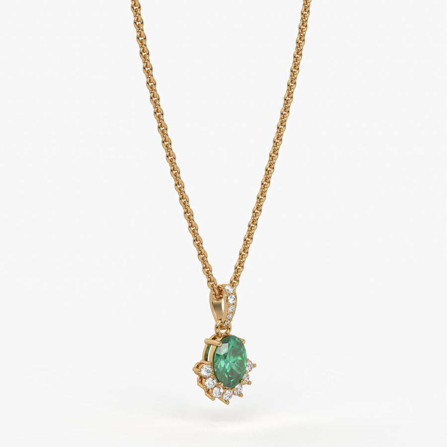Verdia Halo Drop Pendant