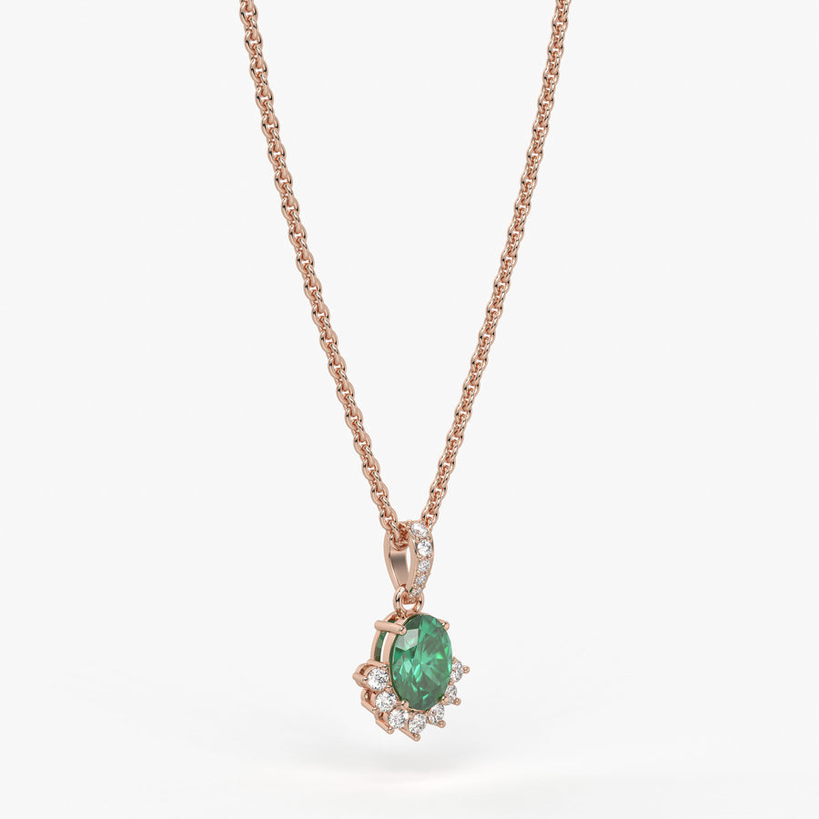 Verdia Halo Drop Pendant