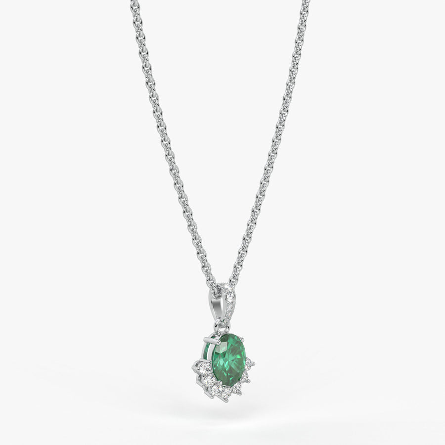 Verdia Halo Drop Pendant