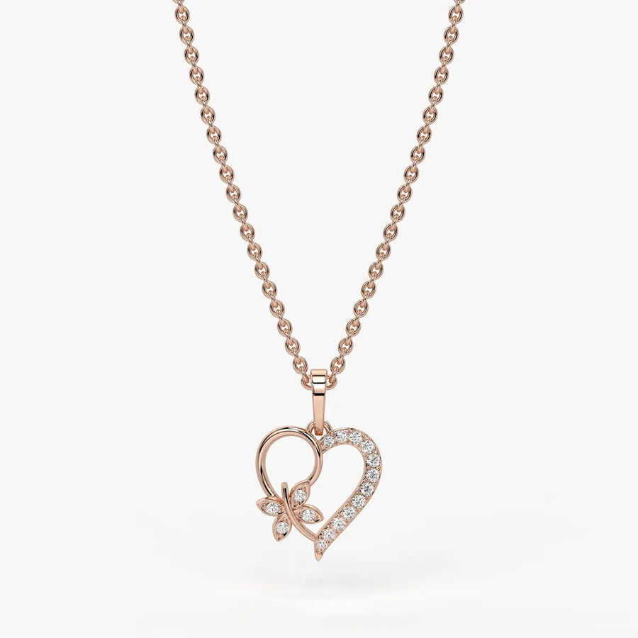 Fiora Vine Heart Diamond Pendant