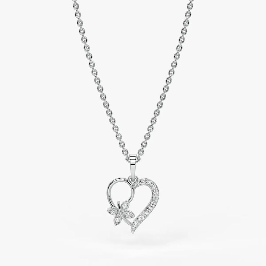 Fiora Vine Heart Diamond Pendant