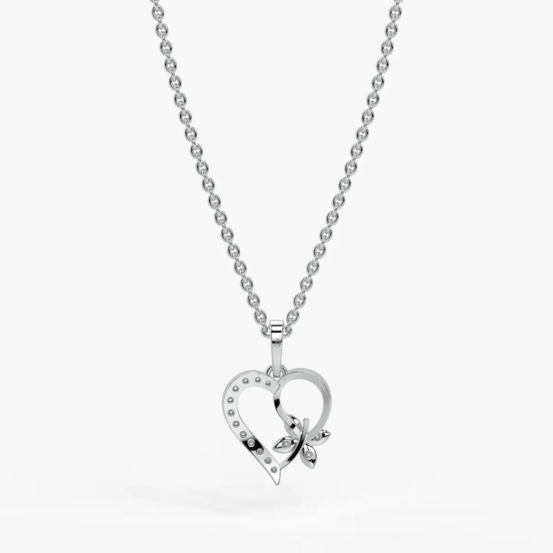 Fiora Vine Heart Diamond Pendant