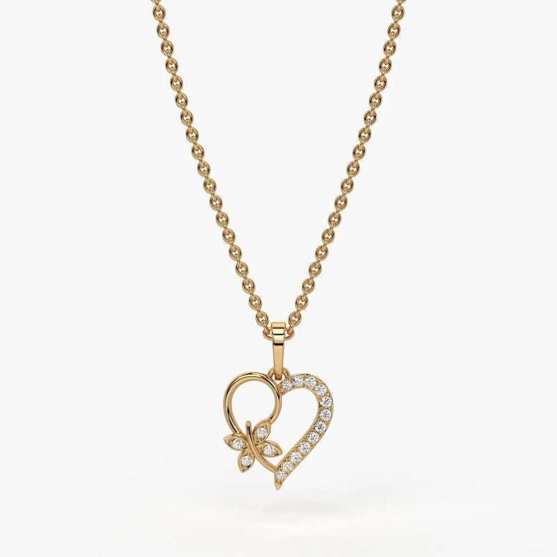 Fiora Vine Heart Diamond Pendant