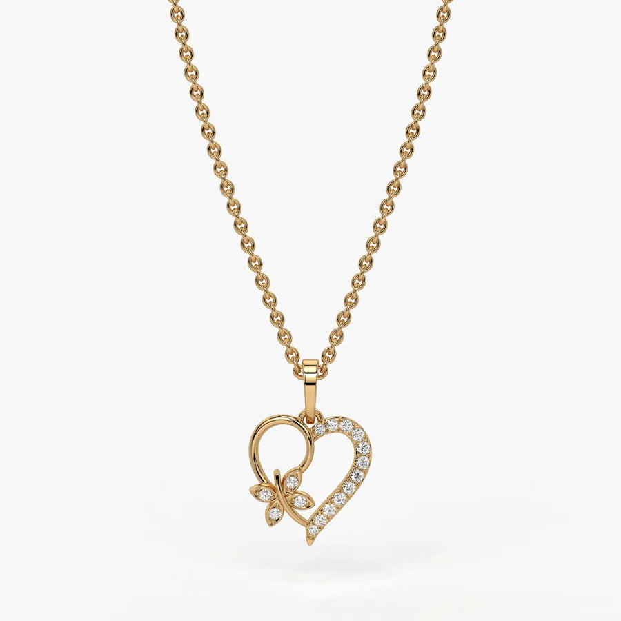 Fiora Vine Heart Diamond Pendant