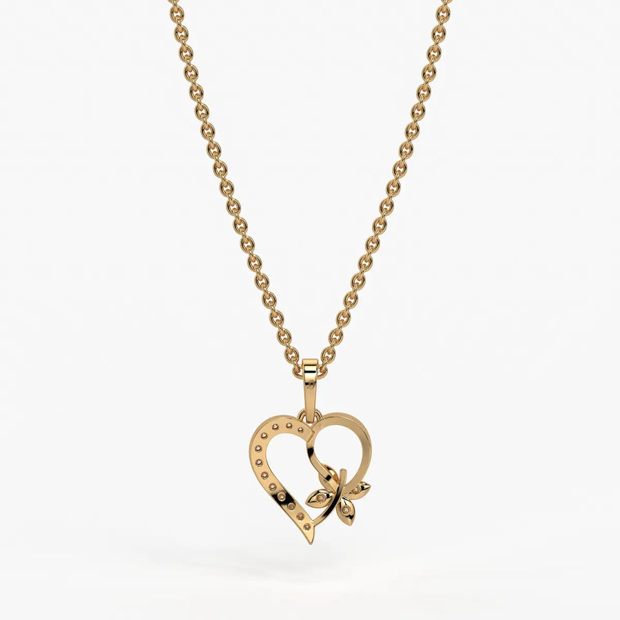 Fiora Vine Heart Diamond Pendant