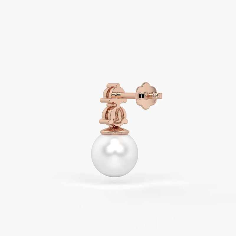 Classic Pearl Drop Stud Earrings