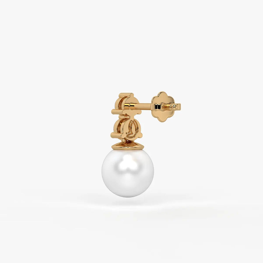 Classic Pearl Drop Stud Earrings