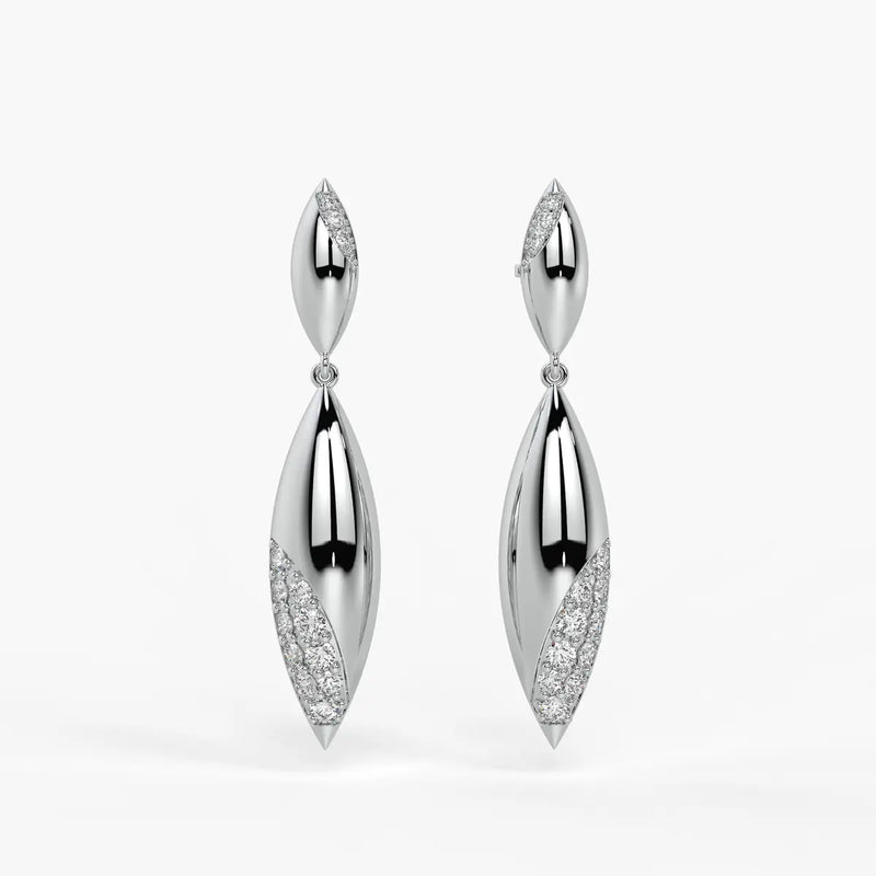 Leaf Twist Dangle Earrings