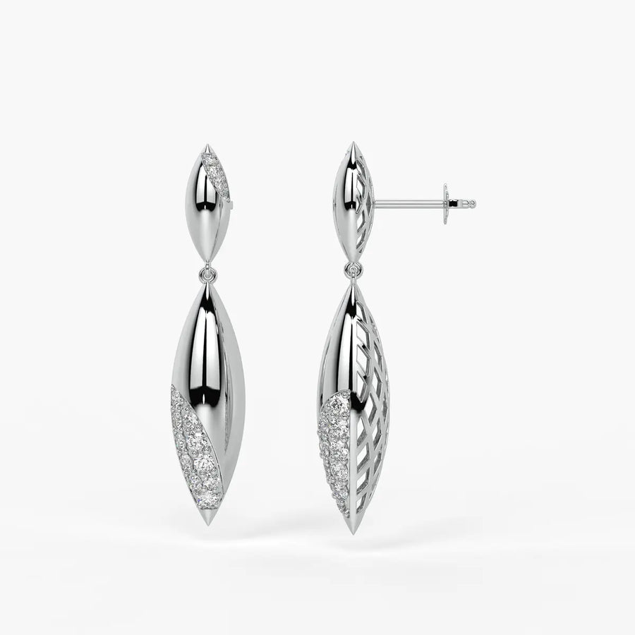 Leaf Twist Dangle Earrings