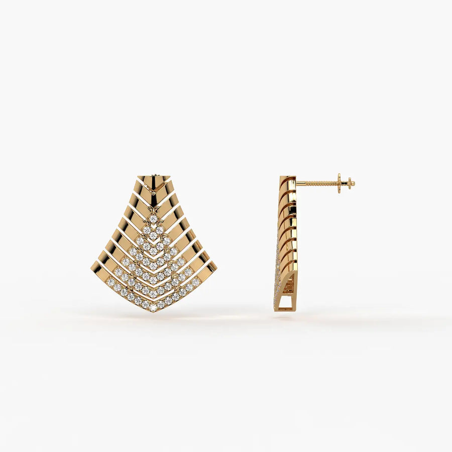 Tapered Chevron Spike Pendant