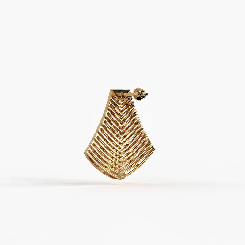 Tapered Chevron Spike Pendant
